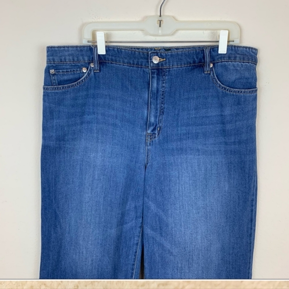 Lauren Ralph Lauren High Rise Release Hem Crop Jeans Size 16